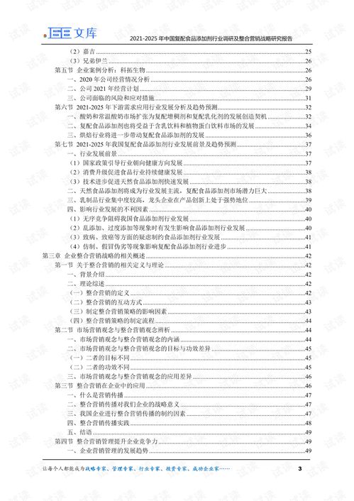 2021 2025年中國復配食品添加劑行業調研及整合營銷戰略研究報告.pdf